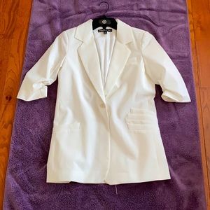 White blazer with 3/4 sleeves